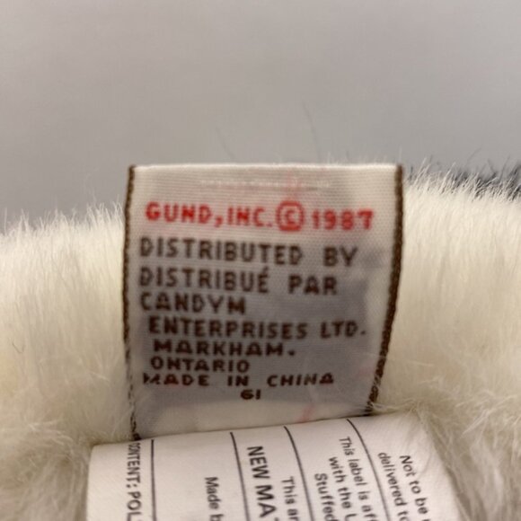 Gund Plush Cow With Brass Bell Soft Stuffed Animal 9” Toy Farm 1987 - Picture 6 of 11